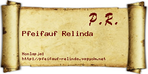 Pfeifauf Relinda névjegykártya
